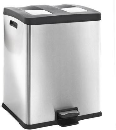 EKO recycling pedaalemmer Rejoice zilverkleurig 2x30l Leen Bakker
