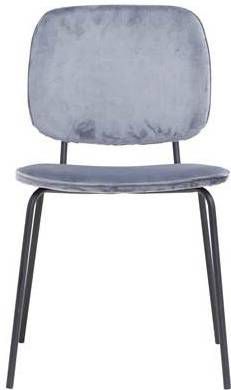 House Doctor Comma Stoel Velvet 55,5 x 51 x 83 cm Grijs