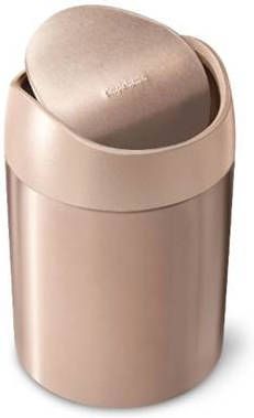 Simplehuman Mini Can Afvalemmer, 1.5 L, Roségoud