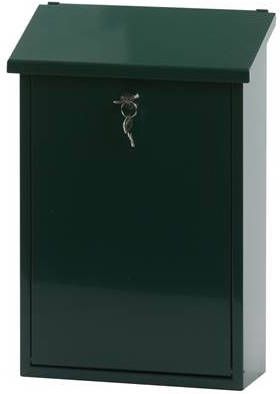 V-Part Toledon wandbrievenbus 12 x 27 x 40 cm staal groen
