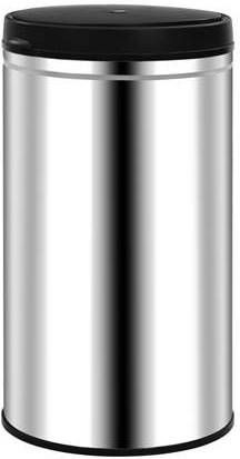 vidaXL Prullenbak met automatische sensor 60 L roestvrij staal