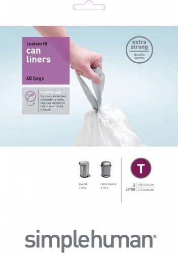 Simplehuman Afvalzakken Code T Voor 3 Liter 40 Stuks