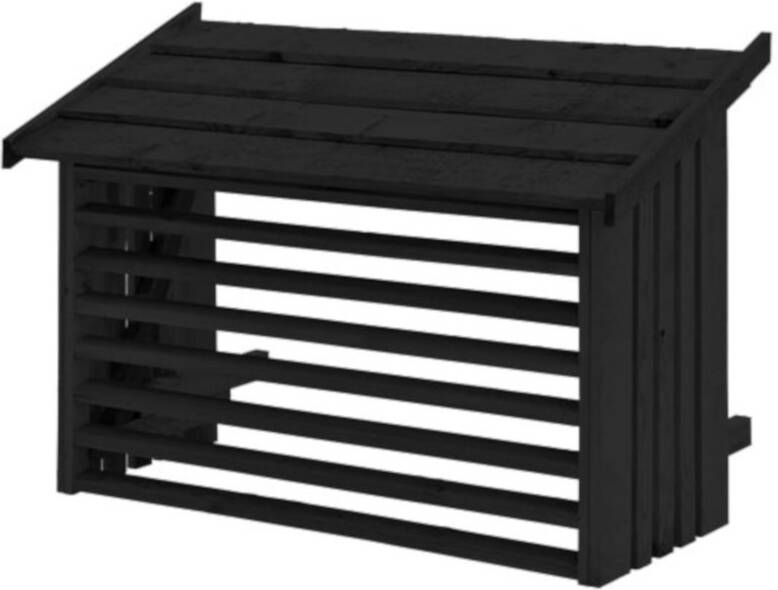 Plus Danmark Airco ombouw hout zwart 116 x 56 x 78 cm(BxDxH )