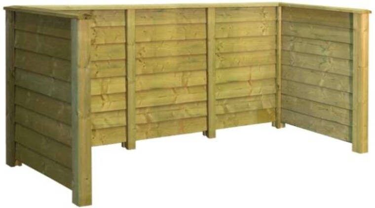 Plus Danmark Containerscherm vuren | Klink groen geimpregneerd 97 x 294 x 108 cm