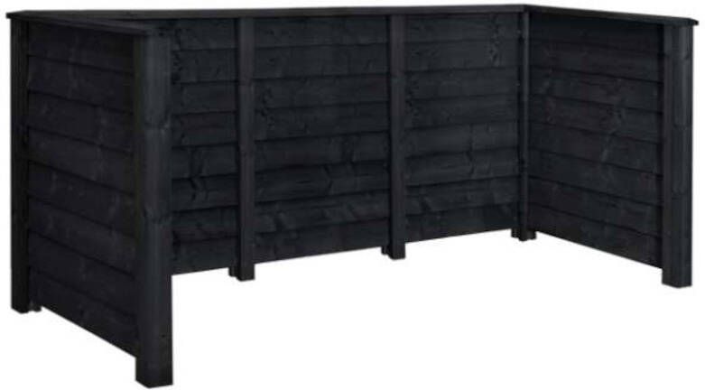 Plus Danmark Containerscherm vuren | Klink zwart 97 x 294 x 108 cm