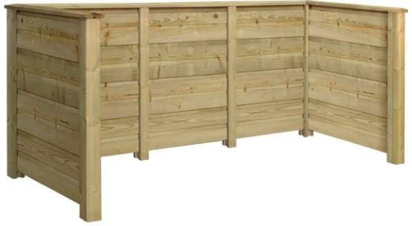 Plus Danmark Containerscherm vuren | Plank groen geimpregneerd 97 x 294 x 108 cm