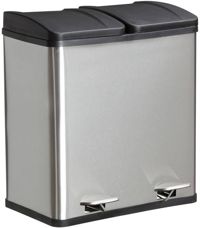Xenos pedaalemmer duo bin 40 liter Zilver kopen
