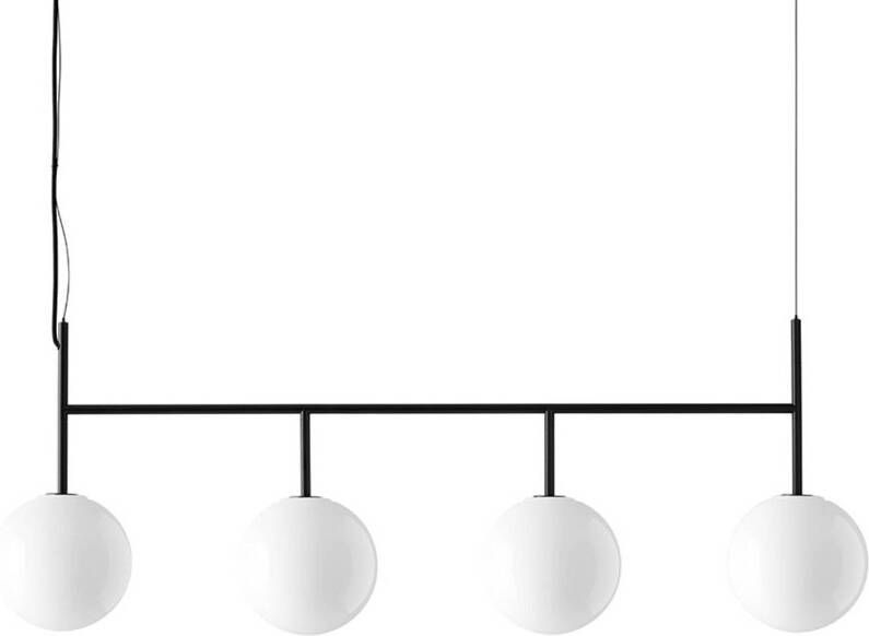 Menu TR Bulb LED slinger 4 lamps zwart/opaal glans