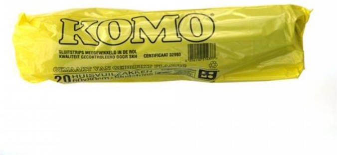 Komo Afvalzakken 60L 20 Stuks Op Rol 60x80cm