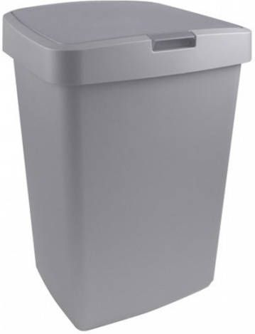 Sunware Delta Prullenbak 50 Liter Klepdeksel Grijs Kunststof 39, 7x34, 5x56, 4cm