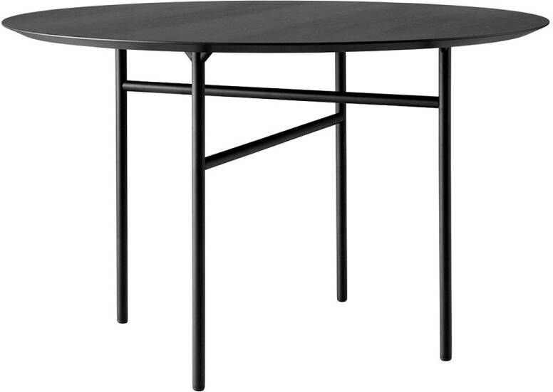 Menu Snaregade Tafel Rond Ø120 Zwart gelakt eiken