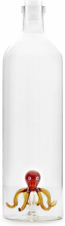Balvi Waterfles Octopus 1.2l Borosilicaatglas