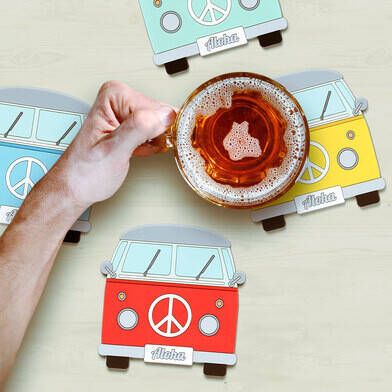 Balvi Koken & Tafelen Coasters Van 4x Rood