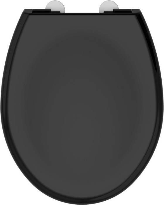 Allibert Boreo Stille Sluitende Toiletzitting Glanzend Zwart