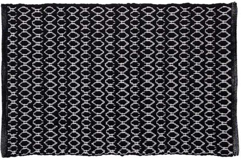 Sealskin Badmat Boho 60x90 cm Polyester/Katoen Zwart