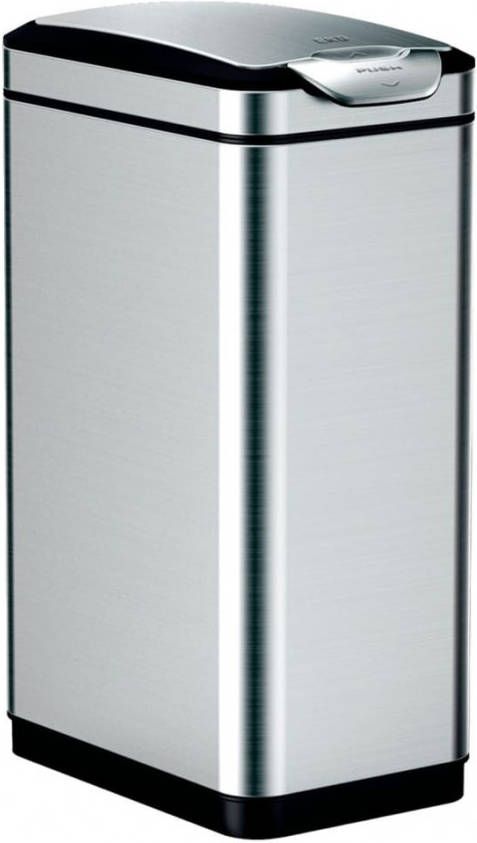 Eko Afvalbak Touch Bar Tina 30 L matzilverkleurig