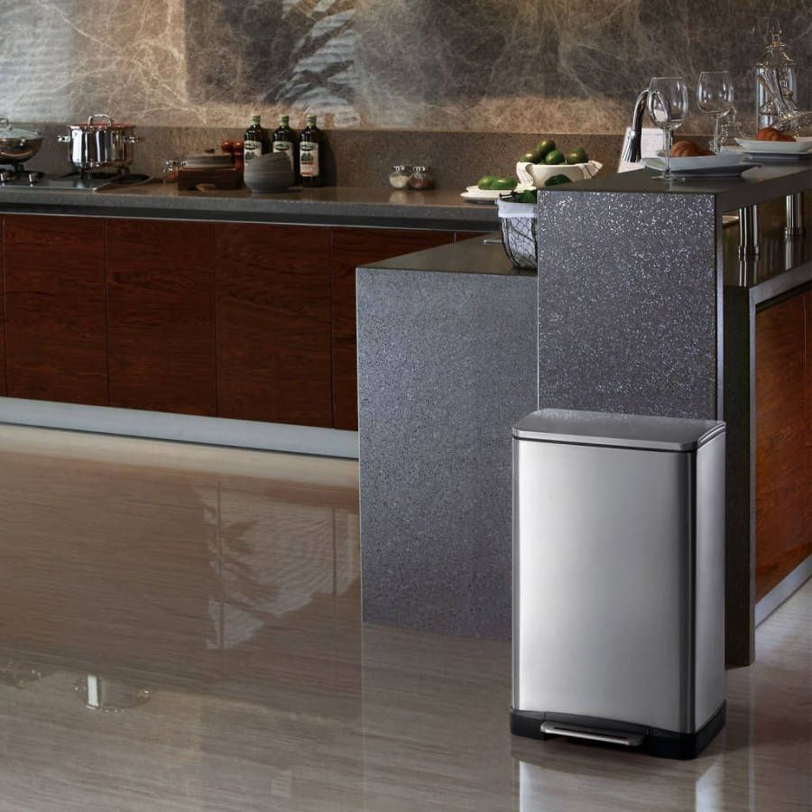 EKO Afvalbak met pedaal E-Cube rechthoekig 40 l