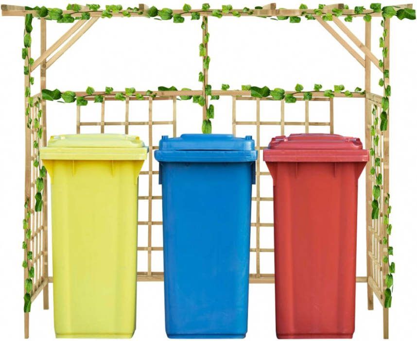VIDAXL Pergola voor 3 containers geï, mpregneerd grenenhout