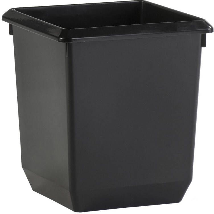 V-part V part vierkant tapse papierbak 21 l, zwart