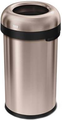 Simplehuman Afvalemmer Bullet Open Top Can 60 Liter Rose Gold