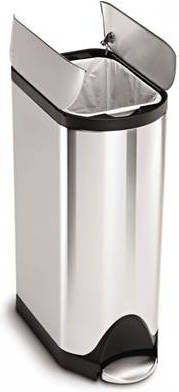 Simplehuman Butterfly Deluxepedaalemmer 30 L Zilverkleurig