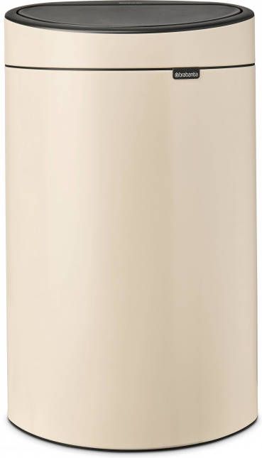 Brabantia Touch Bin Afvalemmer 40 Liter Met Kunststof Binnenemmer Soft Beige