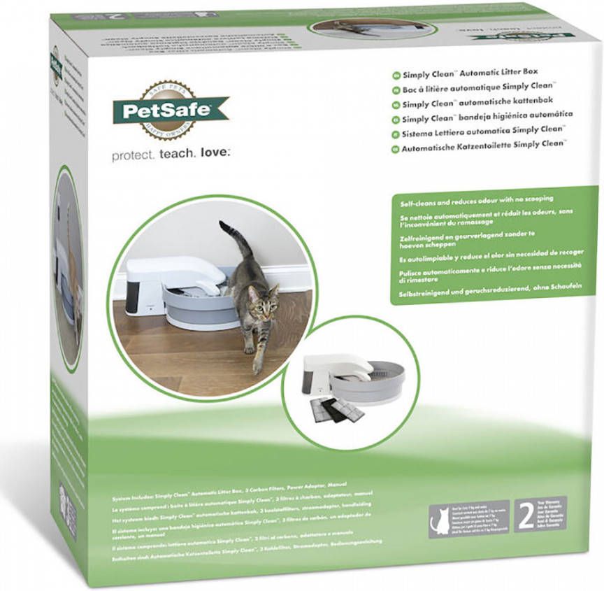 Petsafe wit/grijs ®, Simply Clean™ Zelfreinigende Kattenbak